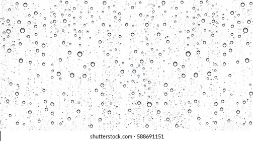 Water Drops On Glass