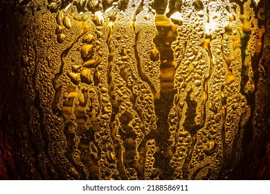 Water Drops On Glass Of Beer. Close Up Beer Background, Beer - Alcohol, Bubble, Liquid, Alcohol, Mug.