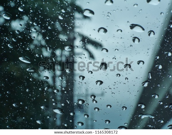 \
Water drops on the glass ,  rainy day ,\
water drops background