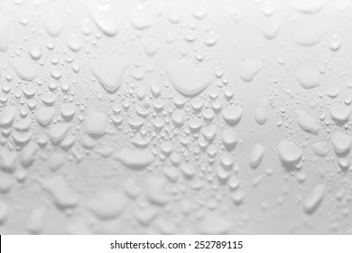 water drops on a white background. close-up