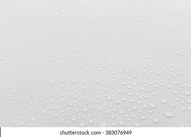 Water Drops On White Background