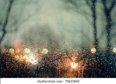 Water drops on window. Abstraction - Powered by Shutterstock