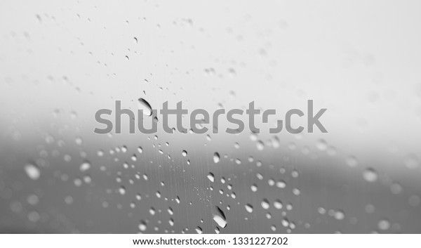 Water drops on window of my\
car