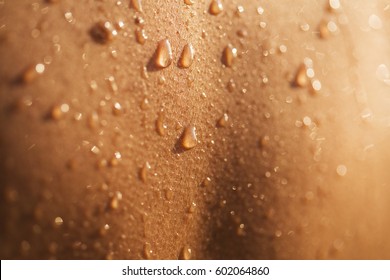 Water Drops At The Skin