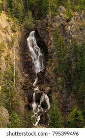 Water fall finding its way down between the rocks