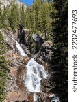 Water fall at Grand Teton National Park. Wyoming. USA.