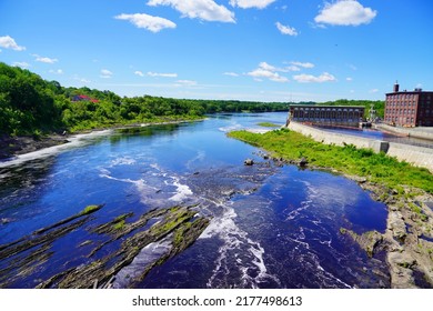 A Water Fall On Kennebec River