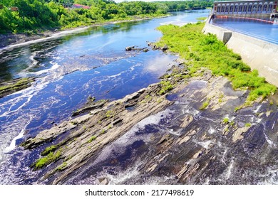 A Water Fall On Kennebec River