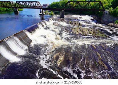 A Water Fall On Kennebec River