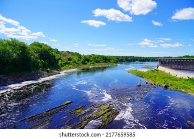 A Water Fall On Kennebec River