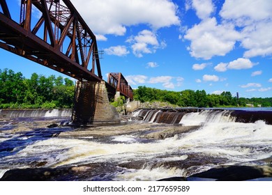 A Water Fall On Kennebec River