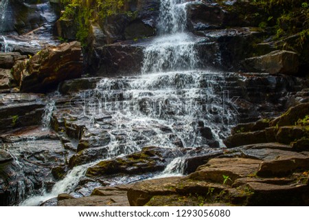 Water Fall Shelving Rock Falls Lake George Upstate New York