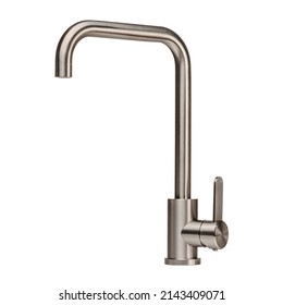 Water Faucet On A White Isolated Background. Faucet For Washbasin, Kitchen, Bathroom, Shower.