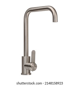 Water Faucet On A White Isolated Background. Faucet For Washbasin, Kitchen, Bathroom, Shower.