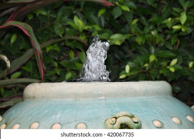  Water Feature In Garden Is Chinese Belief Fountain From Pot Put On Right Front Of House Is Lucky
