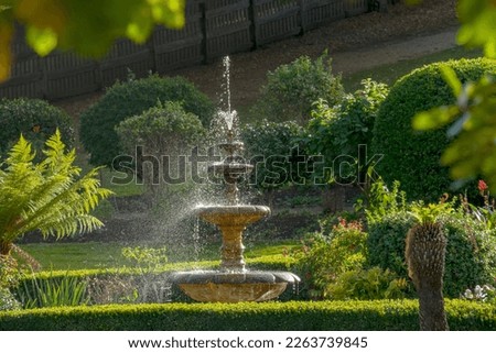 Water feature in parkland on a sunny afternoon