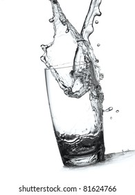 Water Flow Splash Water Glass Stock Photo 81624766 | Shutterstock