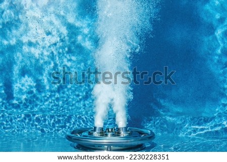 WATER FLOW UNDERNEATH POOL FOR RELAXATION