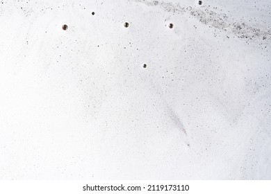 Water Foam Texture. Abstract Background Texture Of White Soap Foam. Chemical Detergent Backdrop. Detergents And Hygiene.