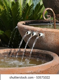 Water fountain in garden or park