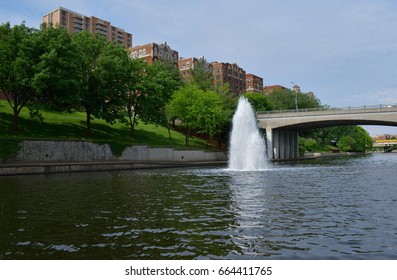 Water Fountain In Kansas City, Missouri.