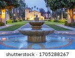 Water Fountain outside Mission Santa Clara, California.