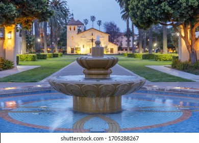 Water Fountain Outside Mission Santa Clara, California.