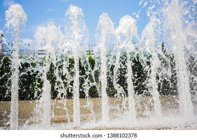 Water Fountain At A Park In Downtown Baton Rouge