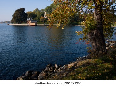 Water front of Stockholm a hazy autumn day - Shutterstock ID 1201592254