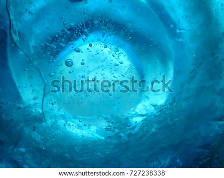 Water Frozen / Ice is water frozen into a solid state. Depending on the presence of impurities such as particles of soil or bubbles of air it can appear transparent.