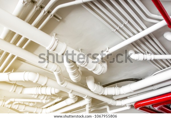 Water Gas Air Tube On Ceiling Royalty Free Stock Image