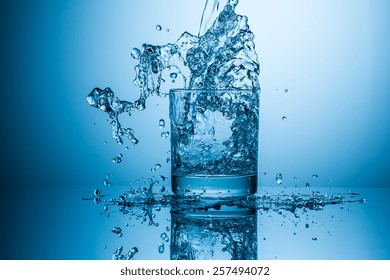 water glass splash