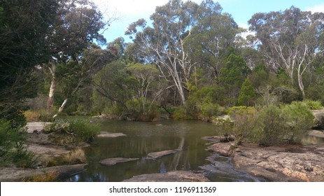 Water And Gum Trees In The Granite Belt Country Near Stanthorpe In Queensland