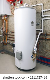 Water Heater In Modern Boiler Room