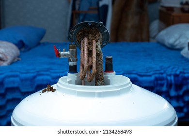 Water Heater Repair. Rusty Heating Element.