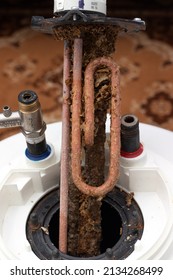 Water Heater Repair. Rusty Heating Element.