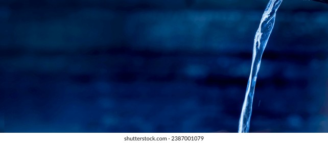 Water jet with clear spring water as drinking water
