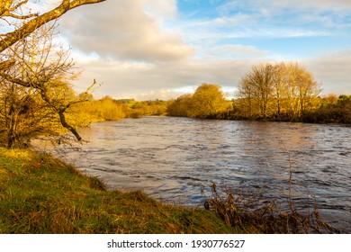 The Water Of Ken Between St. John's Town Of Dalry And New Galloway In The Winter Sun, Dumfries And Galloway, Scotland