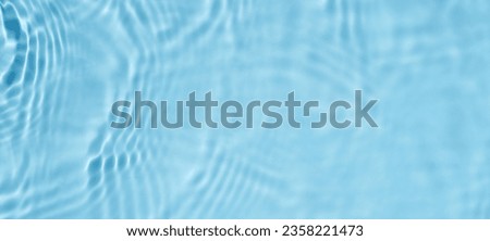 Water Layout surface with ripples, Blue water transparent clear texture Background,Circle wave pattern water splash well free space display product banner, Water Background 