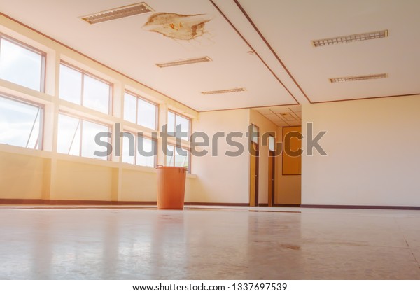 Water Leak Drop Interior Office Building Royalty Free Stock Image