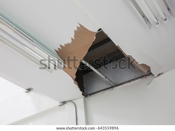 Water Leak On Gypsum Board Ceiling Stock Photo Edit Now