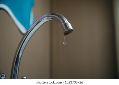 water leakage from a broken tap in the kitchen or bathroom. utility bills. ecological problem