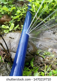 Water leaking on pvc pipe - Shutterstock ID 1470219710