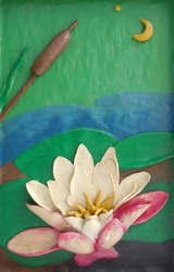  Water Lily. Relief Of Plasticine.         