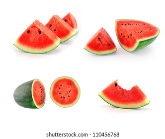 Water Melon Isolated On White Background