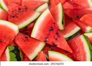 Water Melon Slices As A Background