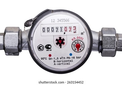 Water Meter On A White Background