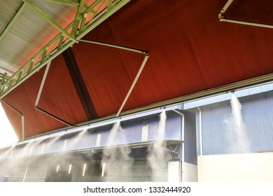 Water Mist Cooling System Lowers Ambient Temperature At Restaurant In Hot Tropical Climate