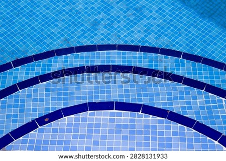 Water in the mozaic pool close-up
