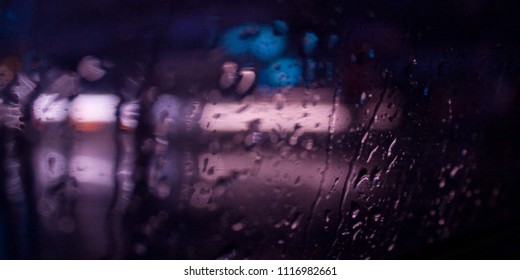 Water on car window